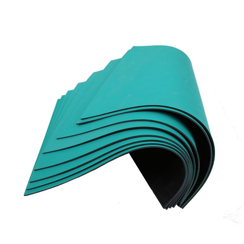 Groene ESD-tafelmat voor werkbank