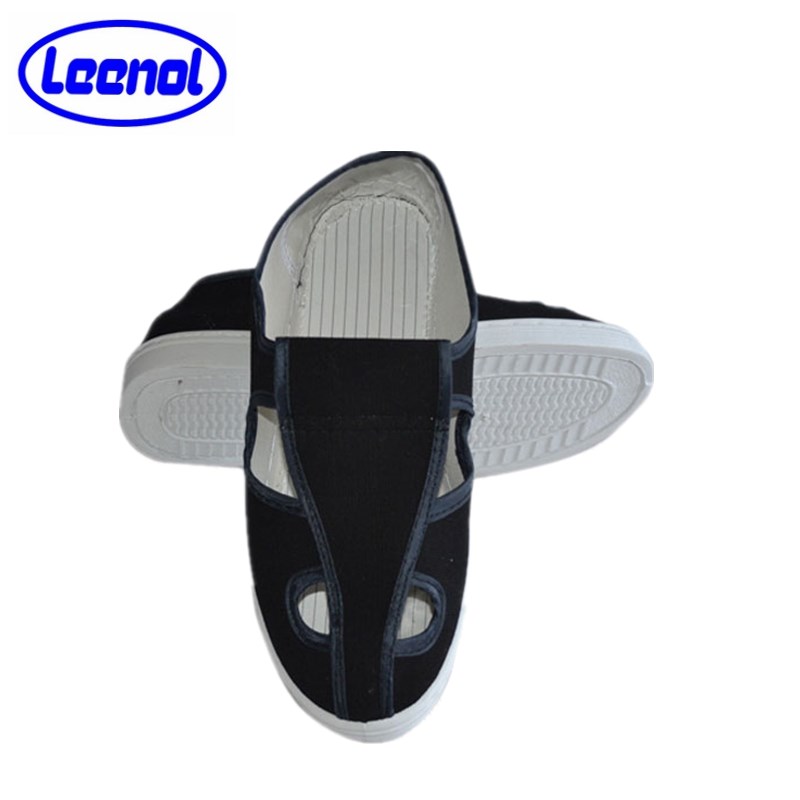 LN-1577105 PVC antistatische schoenen voor cleanroom Witte viergaats ademende ESD-werkschoenen