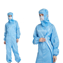 LN-1560104 Aangepaste ESD-overall met mondkap Antistatische kleding voor persoonlijke bescherming