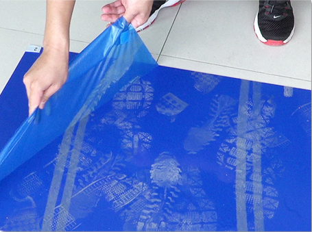 LN-1550095B_3645B-30 Cleanroom Blue Pe Wegwerp kleverige vloermat Deuringang Zelfklevende vloermat Kleverige mat